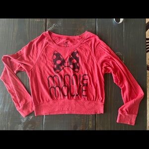 Red Minnie Mouse sweatshirt, size M